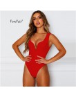 Forefair V Neck bez rękawów Sexy body damski letni kombinezon jednoczęściowy biały czarny kombinezon bez pleców body na ramiączk