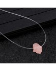Niebieski biały Opal Hamsa naszyjnik na zamówienie ręcznie Fatima wisiorek naszyjnik kobiety przezroczyste choker łańcuszek biżu