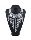 MYDANER moda marka Rhinestone wielobarwny czeski dobrej jakości Chunky Collar kobiety Choker Maxi komunikat naszyjnik biżuteria