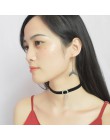 HZ nowy 2019 fajne zaprojektowany księżyc aksamitny wisiorek Chocker Metal osobowość Sexy Chain fajny naszyjnik dla kobiet Pub b