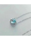 Trendy 925 Sterling srebrny kryształ ogon syreny naszyjniki wisiorki dla kobiet długie choker łańcuszek naszyjnik Collares kołni