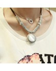 Naszyjniki i wisiorki wyróżniająca się biżuteria Collier Femme dla kobiet Boho Vintage Opal Maxi Colar skóra Bijoux kołnierz 201