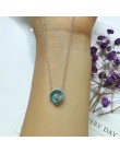 Trendy 925 Sterling srebrny kryształ ogon syreny naszyjniki wisiorki dla kobiet długie choker łańcuszek naszyjnik Collares kołni