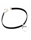 HZ nowy 2019 fajne zaprojektowany księżyc aksamitny wisiorek Chocker Metal osobowość Sexy Chain fajny naszyjnik dla kobiet Pub b