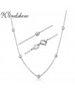 925 srebro krzyż ozdobiony paciorkami łańcuch Choker naszyjniki kobiety dziewczęta 40cm 45cm biżuteria kolye collares collane co
