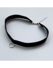HZ nowy 2019 fajne zaprojektowany księżyc aksamitny wisiorek Chocker Metal osobowość Sexy Chain fajny naszyjnik dla kobiet Pub b