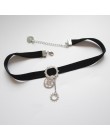 HZ nowy 2019 fajne zaprojektowany księżyc aksamitny wisiorek Chocker Metal osobowość Sexy Chain fajny naszyjnik dla kobiet Pub b