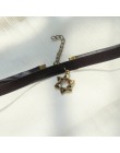 HZ nowy 2019 fajne zaprojektowany księżyc aksamitny wisiorek Chocker Metal osobowość Sexy Chain fajny naszyjnik dla kobiet Pub b