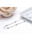 925 srebro krzyż ozdobiony paciorkami łańcuch Choker naszyjniki kobiety dziewczęta 40cm 45cm biżuteria kolye collares collane co