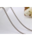 35-80cm dostępne 925 srebro łańcuch popcorn krótki Choker naszyjnik kobiety biżuteria dziewczęca Colar Collier Collares Mujer Ko