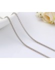 35-80cm dostępne 925 srebro łańcuch popcorn krótki Choker naszyjnik kobiety biżuteria dziewczęca Colar Collier Collares Mujer Ko