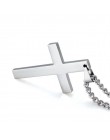 Christian Jesus pojedyncze tytanowe naszyjniki z krzyżem wisiorki kobiety ze stali nierdzewnej złoty srebrny czarny modlitwa Cho