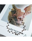2019 nowości Hot moda czarny kryształ naszyjnik Kolye Collier prosty krzyż Strand zroszony Chokers naszyjniki kobiety biżuteria