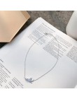 ANENJERY minimalistyczny 925 Sterling Silver Swallow naszyjniki dla kobiet cyrkon choker collares S-N467