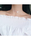 ANENJERY minimalistyczny 925 Sterling Silver Swallow naszyjniki dla kobiet cyrkon choker collares S-N467