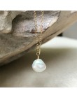 Nieregularne słodkowodne perły naszyjnik kobiety eleganckie złote łańcuchy kołnierz naszyjniki biżuteria collares collier femme 