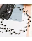 2019 nowości Hot moda czarny kryształ naszyjnik Kolye Collier prosty krzyż Strand zroszony Chokers naszyjniki kobiety biżuteria