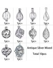 10pc mieszane Pearl Cage medalion wisiorki Vintage aromaterapia syrenka dyfuzor olejków eterycznych naszyjnik medalion dla DIY b
