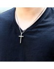 Christian Jesus pojedyncze tytanowe naszyjniki z krzyżem wisiorki kobiety ze stali nierdzewnej złoty srebrny czarny modlitwa Cho