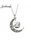 JOINBEAUTY islamskie muzułmanie Allah wzór księżyc naszyjnik moda kobiety akcesoria dla mężczyzn prosty wisiorek ręcznie robiona