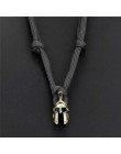 Nowy odważny Survival naszyjnik męski spartański hełm linka do parasola naszyjnik Pulseira Masculina czaszka Nylon naszyjnik cho