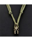 Nowy odważny Survival naszyjnik męski spartański hełm linka do parasola naszyjnik Pulseira Masculina czaszka Nylon naszyjnik cho