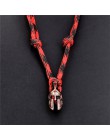 Nowy odważny Survival naszyjnik męski spartański hełm linka do parasola naszyjnik Pulseira Masculina czaszka Nylon naszyjnik cho