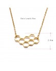 DOTIFI naszyjnik ze stali nierdzewnej dla kobiet kochanka serce Honeycomb Bee wisiorek z motywem zwierzęcym Choker naszyjnik biż