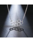 DOTIFI naszyjnik ze stali nierdzewnej dla kobiet kochanka serce Honeycomb Bee wisiorek z motywem zwierzęcym Choker naszyjnik biż