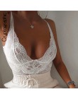Kryptograficzna siatka przezroczysta koronka Body Sexy V-Neck kombinezony dla kobiet 2020 miś Catsuits moda Body Mujer odzież kl