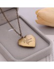 "Kocham cię" rzeźbione 6 kolorów DIY love Heart Secret Message medalion naszyjnik wisiorek prezent Vintage dla miłośników pary n