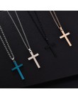 Hip Hop mężczyźni krzyż naszyjnik religijny łańcuch wyróżniający się naszyjnik urok biżuterii