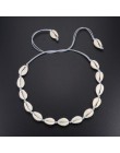 Lato kobiety naszyjnik czarny naszyjnik na lince regulowany Boho muszle naszyjniki naturalna muszla Choker dla dziewczyn biżuter
