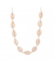 Lato kobiety naszyjnik czarny naszyjnik na lince regulowany Boho muszle naszyjniki naturalna muszla Choker dla dziewczyn biżuter