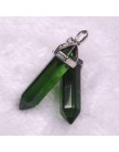 24 sztuk/partia Healing Point Chakra wisiorki sześciokątne kryształy kwarcu kształt kuli kamień DIY wahadło koraliki do tworzeni