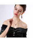 KISS ME kryształ żywica hodowlane Pearl Beetle Insect naszyjnik podwójna warstwa naszyjniki dla kobiet biżuteria marki