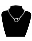 KMVEXO Vintage Punk łańcuszek naszyjnik dla kobiet 2019 nowe złote srebrne duże okrągłe wisiorek kołnierz Choker sweter Chain na