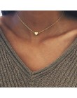 Prosty indywidualny metalowy koło krótki naszyjnik złoty kolor srebrny łańcuszek do obojczyka naszyjniki dla kobiet moda naszyjn