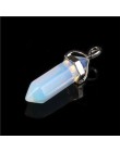 24 sztuk/partia Healing Point Chakra wisiorki sześciokątne kryształy kwarcu kształt kuli kamień DIY wahadło koraliki do tworzeni