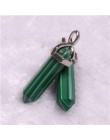 24 sztuk/partia Healing Point Chakra wisiorki sześciokątne kryształy kwarcu kształt kuli kamień DIY wahadło koraliki do tworzeni