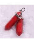 24 sztuk/partia Healing Point Chakra wisiorki sześciokątne kryształy kwarcu kształt kuli kamień DIY wahadło koraliki do tworzeni