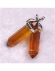 24 sztuk/partia Healing Point Chakra wisiorki sześciokątne kryształy kwarcu kształt kuli kamień DIY wahadło koraliki do tworzeni