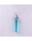 24 sztuk/partia Healing Point Chakra wisiorki sześciokątne kryształy kwarcu kształt kuli kamień DIY wahadło koraliki do tworzeni