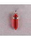 24 sztuk/partia Healing Point Chakra wisiorki sześciokątne kryształy kwarcu kształt kuli kamień DIY wahadło koraliki do tworzeni