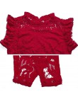 Seksowny erotyczny kombinezon jednoczęściowy kobiety drążą koronkowe Body Feminino Ruffles z krótkim rękawem Body topy Skinny Pa