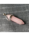 24 sztuk/partia Healing Point Chakra wisiorki sześciokątne kryształy kwarcu kształt kuli kamień DIY wahadło koraliki do tworzeni