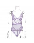 Kryptograficzna siatka przezroczysta koronka Body Sexy V-Neck kombinezony dla kobiet 2020 miś Catsuits moda Body Mujer odzież kl