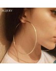 BLIJERY Trendy bardzo duże kolczyki koła duże gładkie koło kolczyki koszykówka Brincos Celebrity marka kolczyki koła dla kobiet 