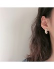 MENGJIQIAO 2019 nowy Vintage japonia koreański Hoop kolczyki dla kobiet Handmade słodki imitacja perły koło biżuteria Pendientes