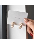 MENGJIQIAO 2019 nowy Vintage japonia koreański Hoop kolczyki dla kobiet Handmade słodki imitacja perły koło biżuteria Pendientes